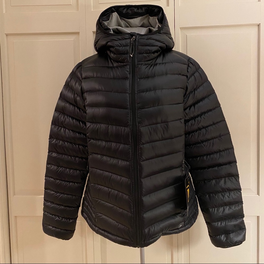 EMS Feather Pack hooded jacket black.